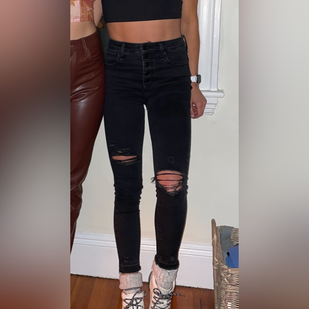 Abercrombie black skinny jeans
